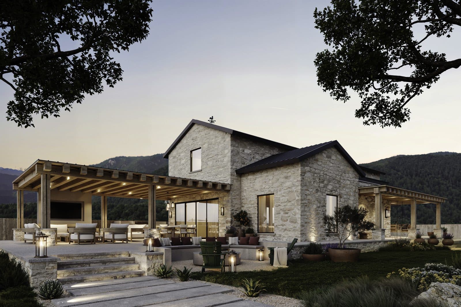 Render de casa de campo en las Alazanas — Reform design studio