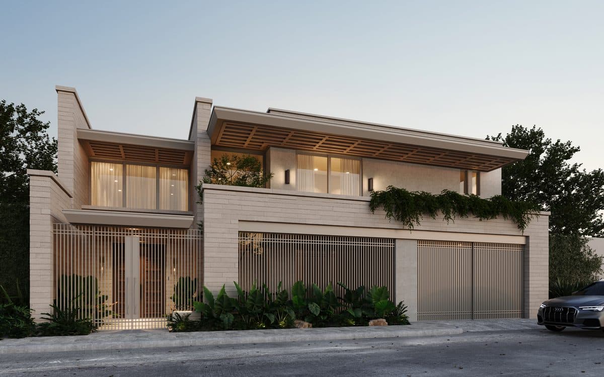 Render de fachada residencial en Monterrey — Reform design studio